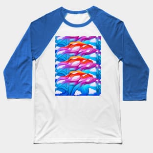 Colorful Heavenly Sunset Blanket of Comfort Pattern Baseball T-Shirt